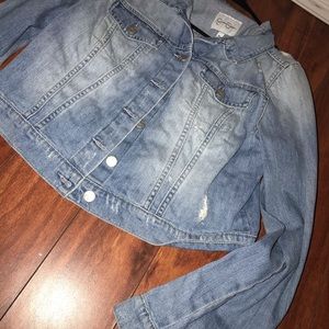 Jean crop top jacket!